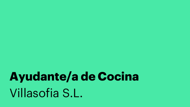 Ayudante/a de Cocina