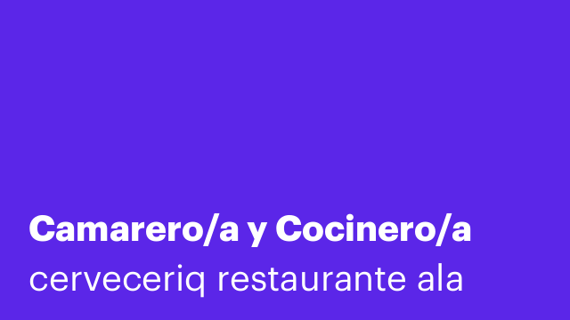 Camarero/a y Cocinero/a