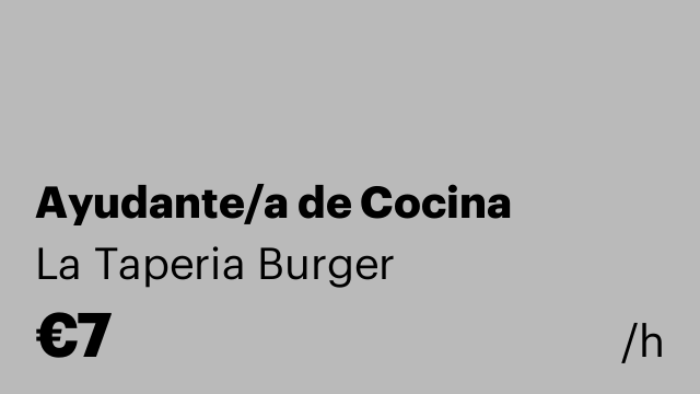 Ayudante/a de Cocina