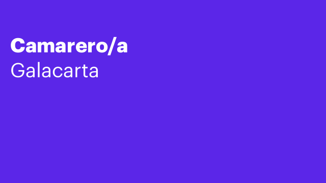 Camarero/a