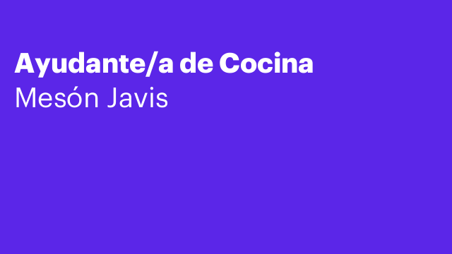 Ayudante/a de Cocina