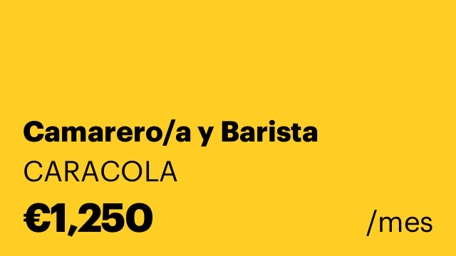 Camarero/a y Barista