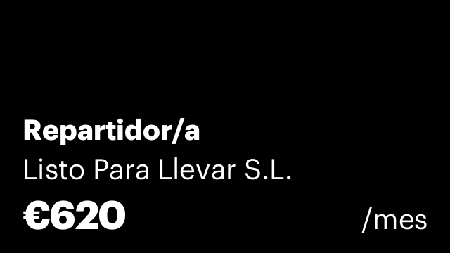 Repartidor/a