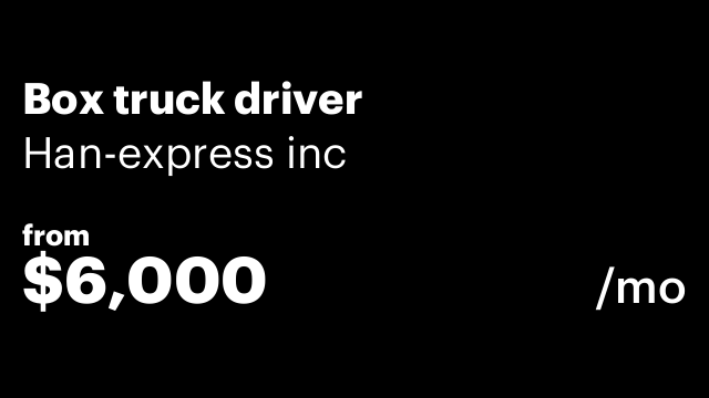 Box truck driver