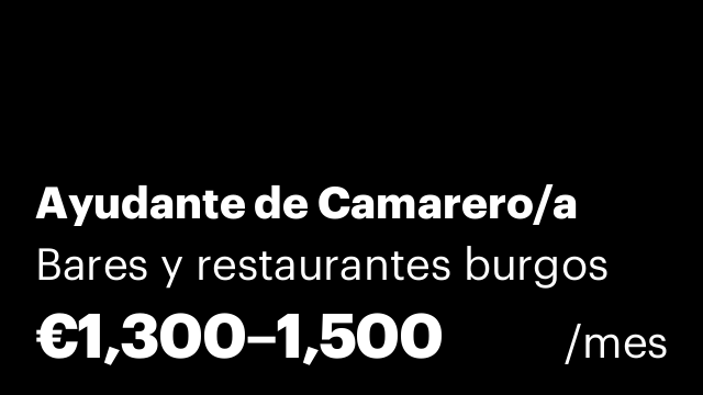 Ayudante de Camarero/a