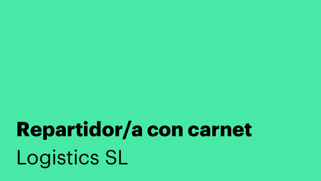 Repartidor/a con carnet