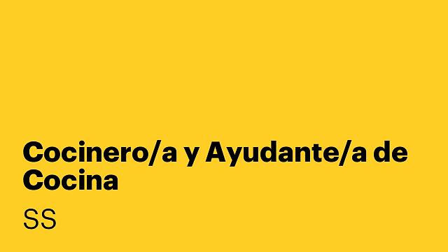 Cocinero/a y Ayudante/a de Cocina