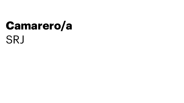Camarero/a