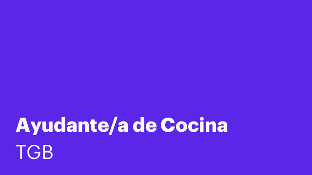 Ayudante/a de Cocina