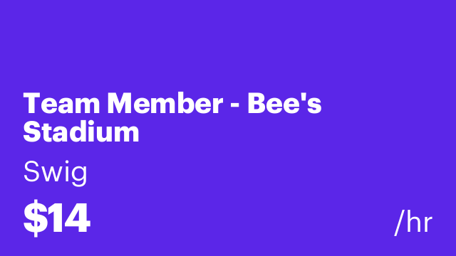 Team Member - Bee's Stadium