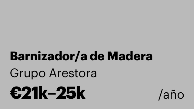 Barnizador/a de Madera