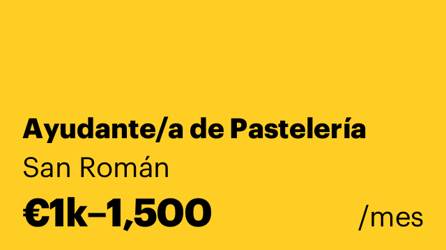 Ayudante/a de Pastelería