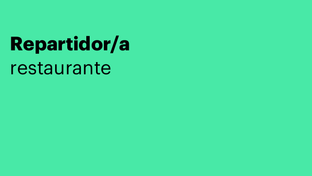 Repartidor/a