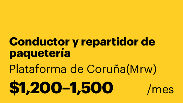 Conductor y repartidor de paquetería
