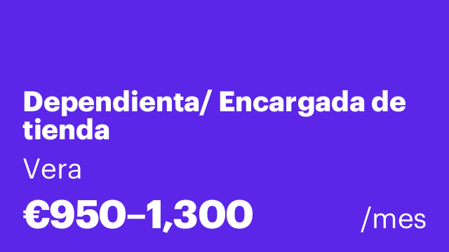 Dependienta/ Encargada de tienda