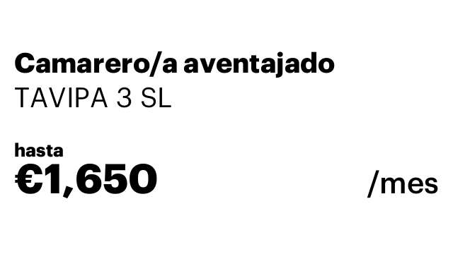 Camarero/a aventajado