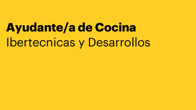 Ayudante/a de Cocina