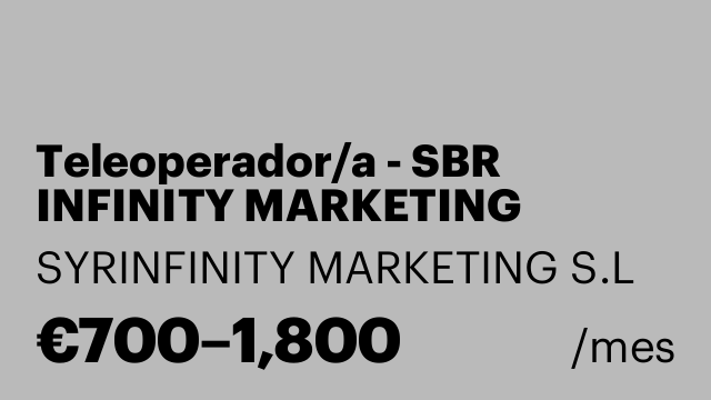 Teleoperador/a - SBR INFINITY MARKETING