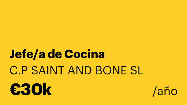 Jefe/a de Cocina