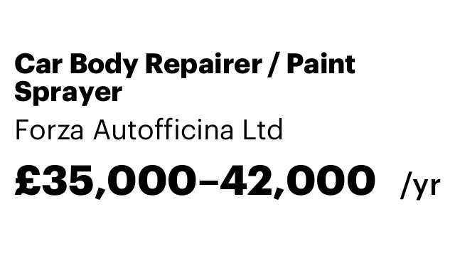 Car Body Repairer / Paint Sprayer
