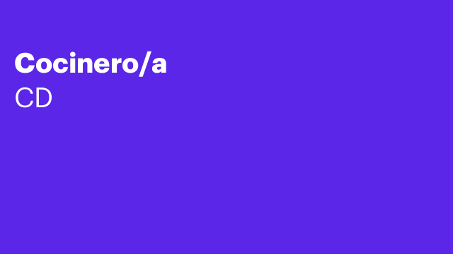 Cocinero/a