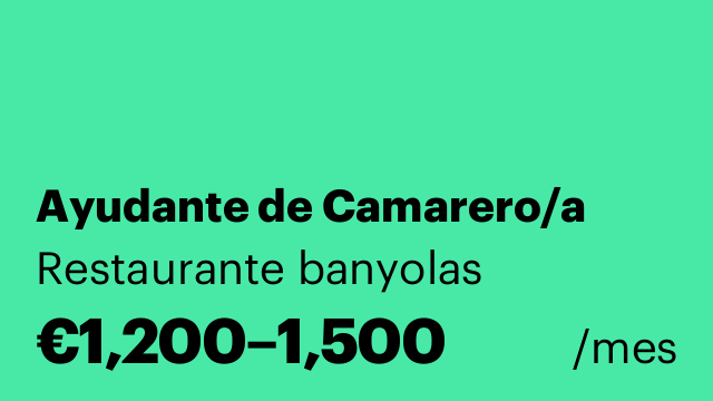 Ayudante de Camarero/a