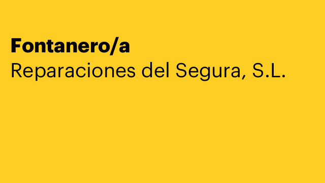 Fontanero/a