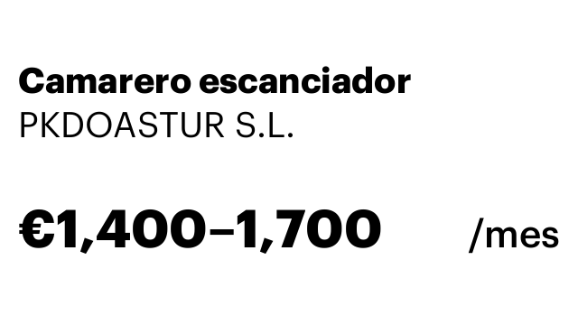 Camarero escanciador