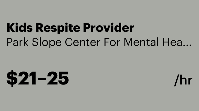 Kids Respite Provider