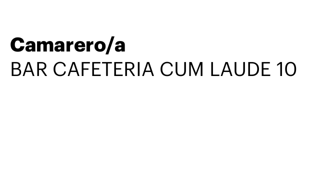 Camarero/a