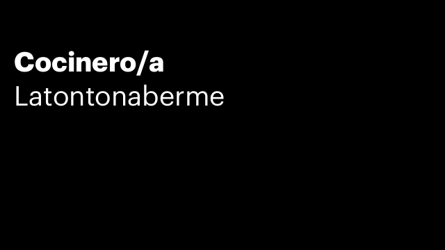 Cocinero/a