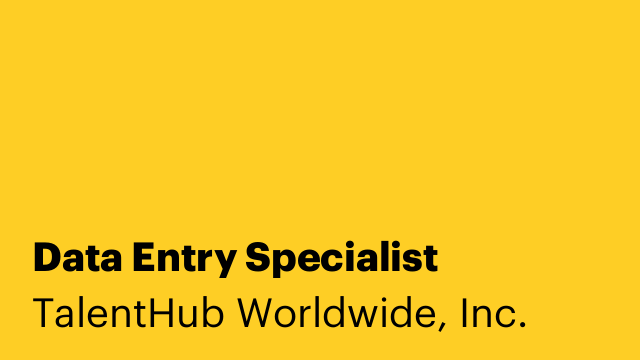 Data Entry Specialist