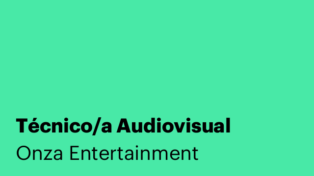 Técnico/a Audiovisual