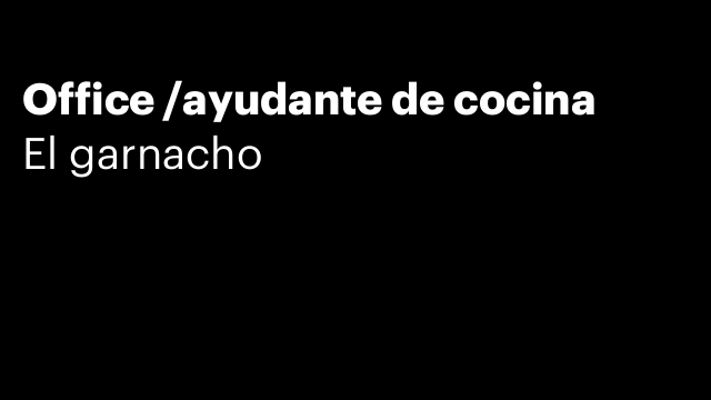 Office /ayudante de cocina