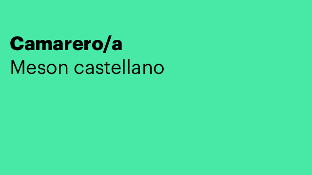 Camarero/a