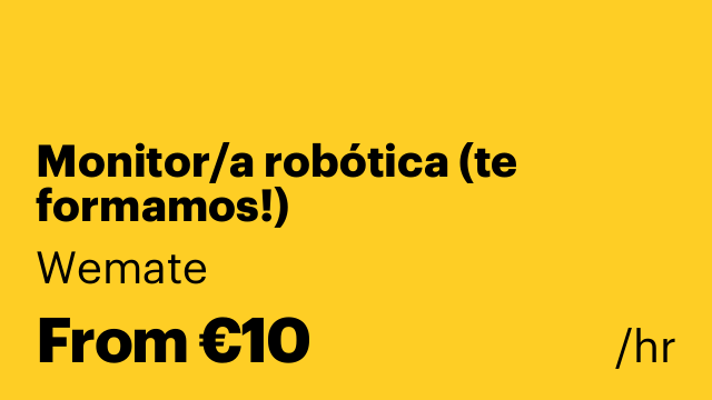 Monitor/a robótica (te formamos!)