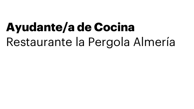 Ayudante/a de Cocina