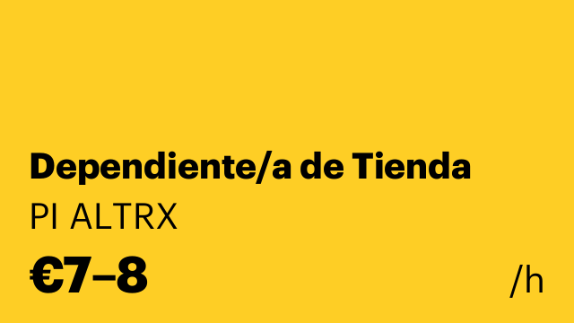 Dependiente/a de Tienda
