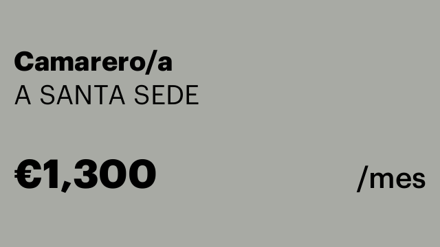 Camarero/a