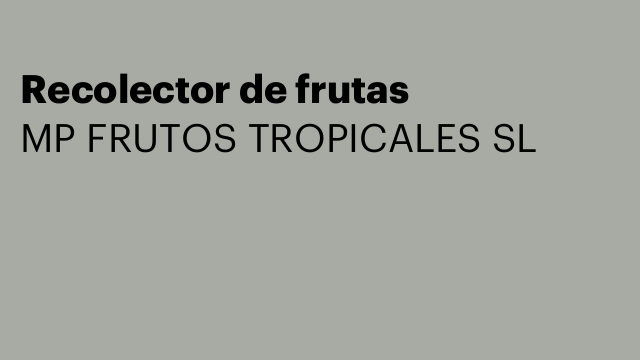 Recolector de frutas