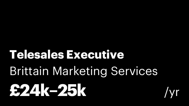 Telesales Executive