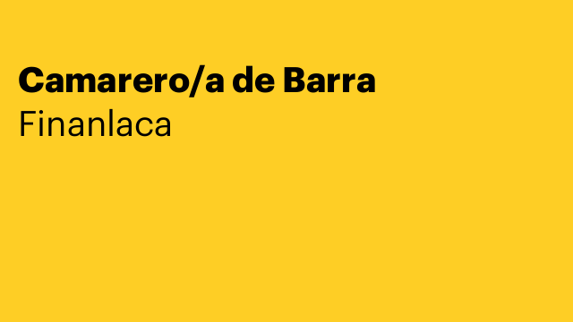 Camarero/a de Barra