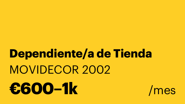 Dependiente/a de Tienda