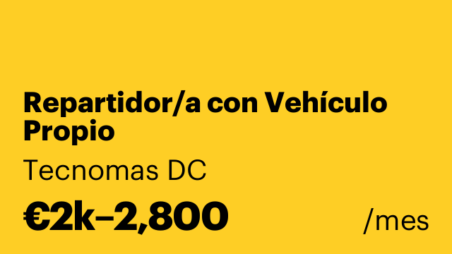 Repartidor/a con Vehículo Propio