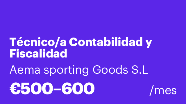 Técnico/a Contabilidad y Fiscalidad
