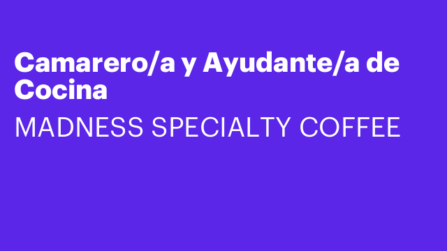Camarero/a y Ayudante/a de Cocina