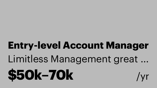 Entry-level Account Manager