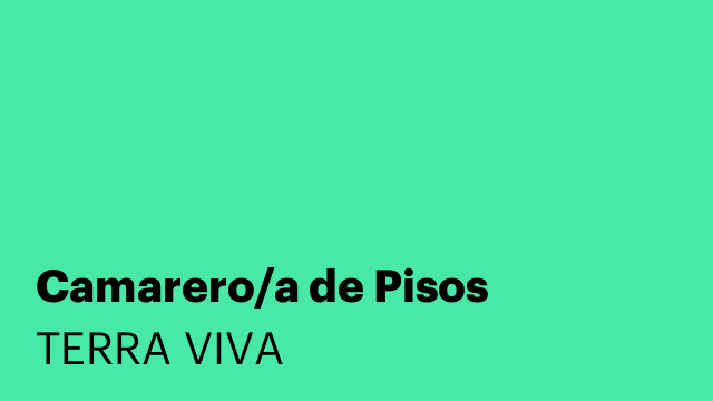 Camarero/a de Pisos