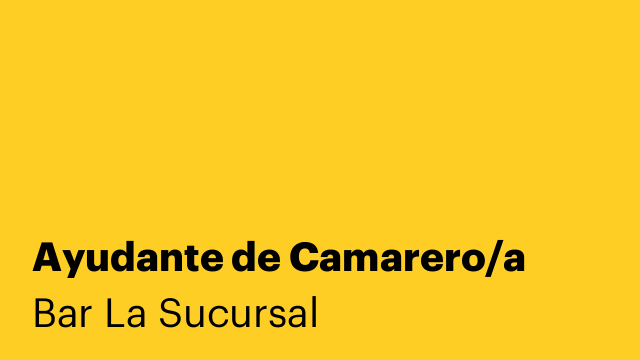 Ayudante de Camarero/a