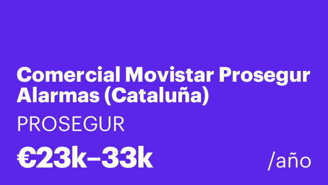 Comercial Movistar Prosegur Alarmas (Cataluña)